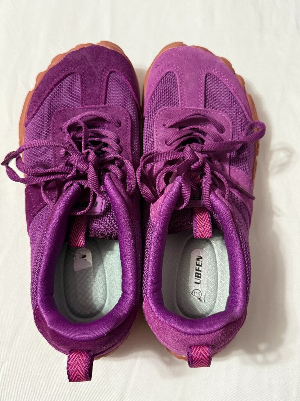 UBFEN Unisex Zero-Trop Barefoot Trail Running Shoes Purple Wide Toe Box
